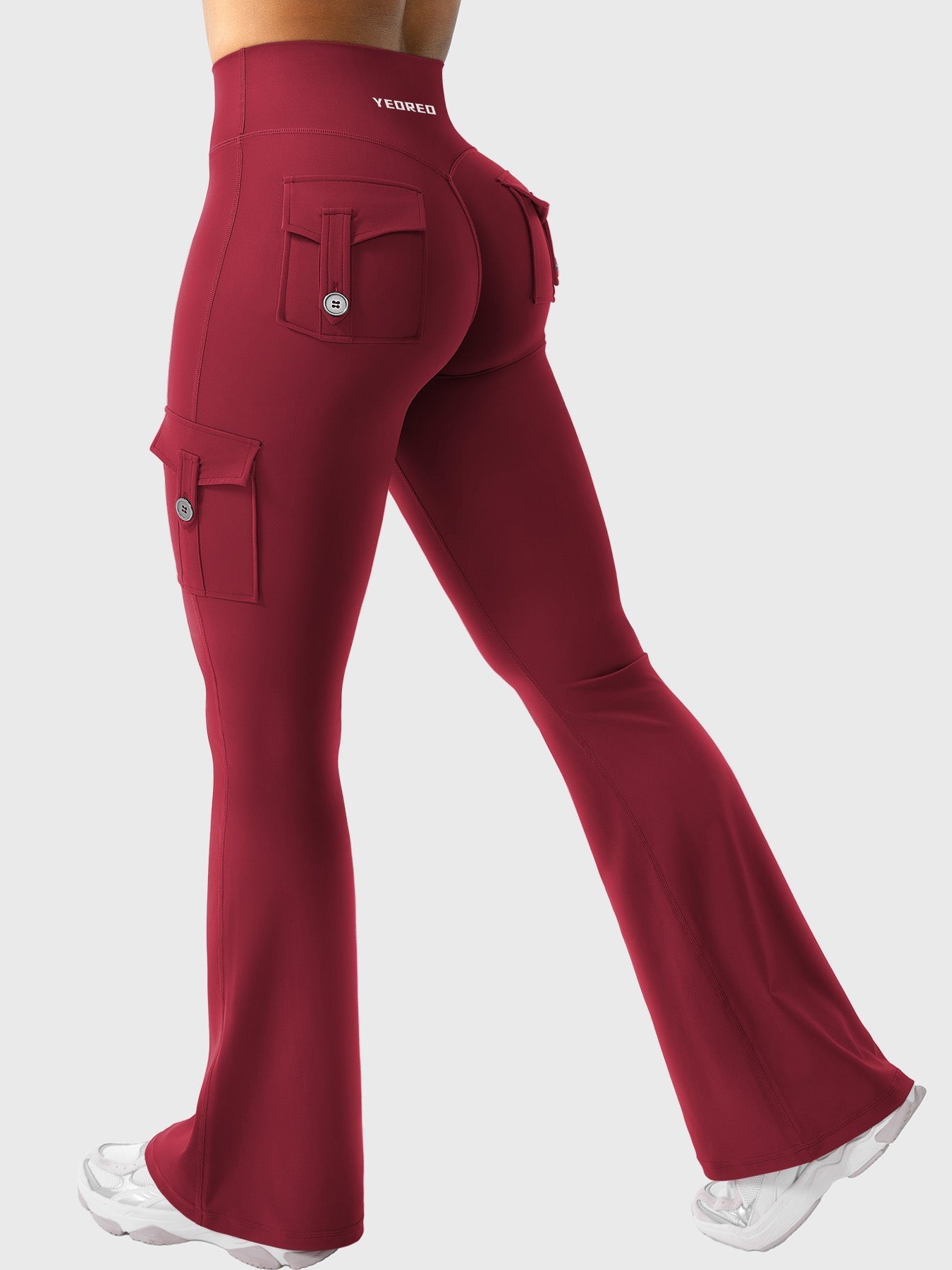 Aurella Hedda™ Flared Leggings aus 4-Wege-Stretch mit hohem Bund und ausgestelltem Bein
