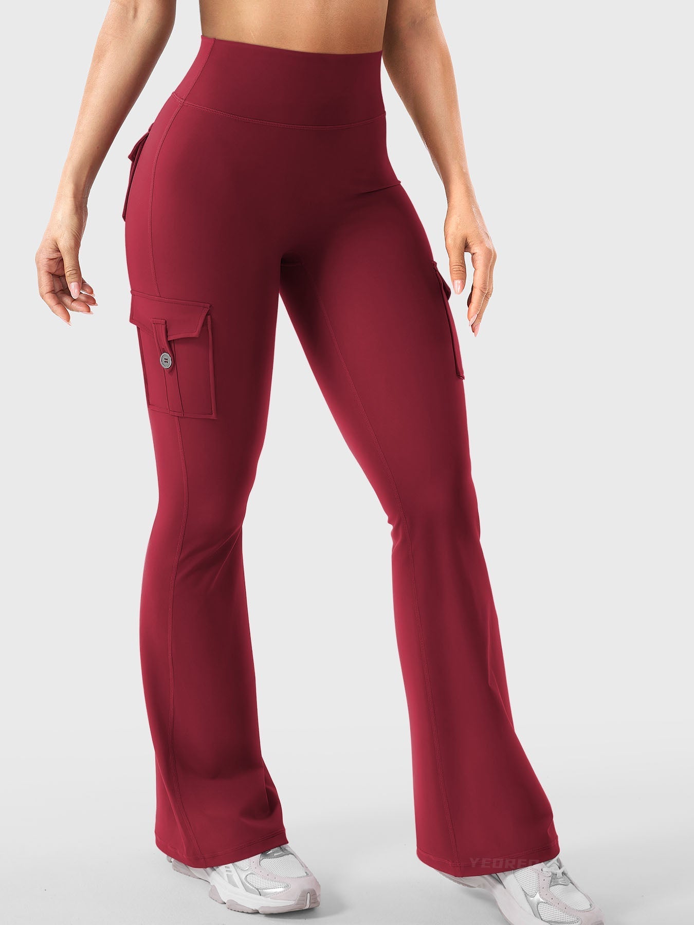 Aurella Hedda™ Flared Leggings aus 4-Wege-Stretch mit hohem Bund und ausgestelltem Bein